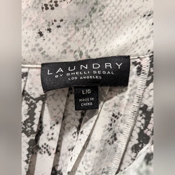 Laundry By Shelli Segal Snake Print Belted Midi Skirt Size Large - Picture 4 of 4